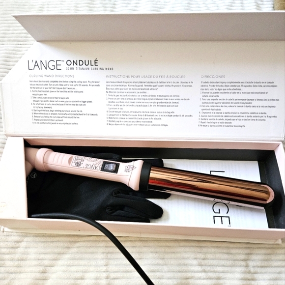 L'ANGE Ondule 32MM Titanium Curling Wand in Blush - Picture 1 of 10